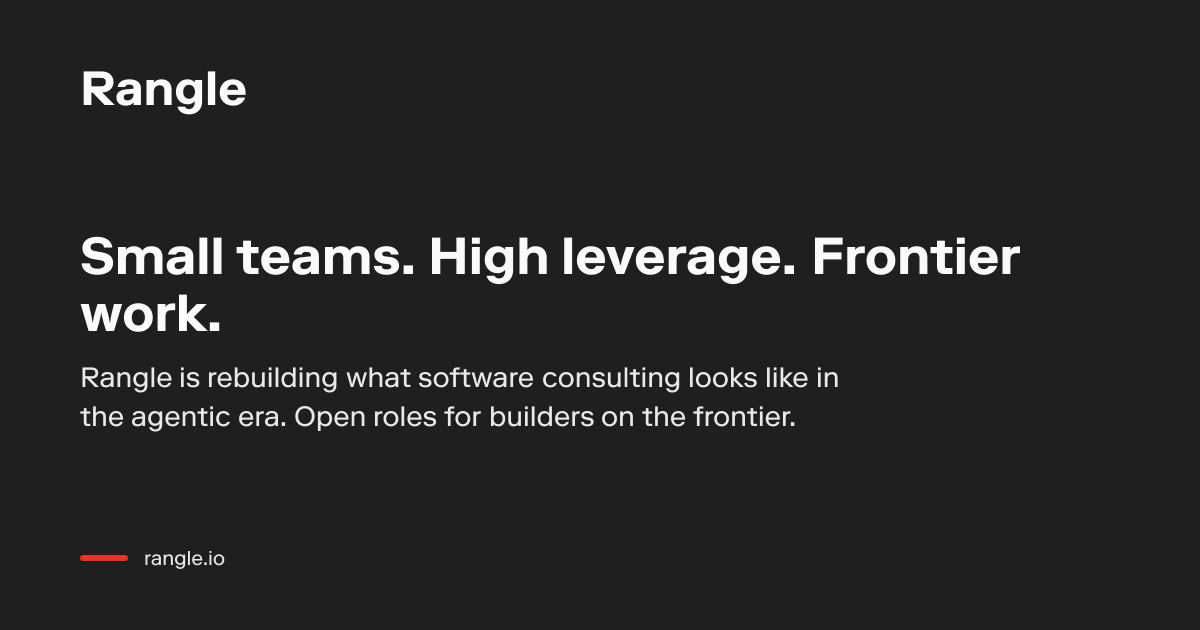 Careers at Rangle | Build on the agentic frontier | Rangle