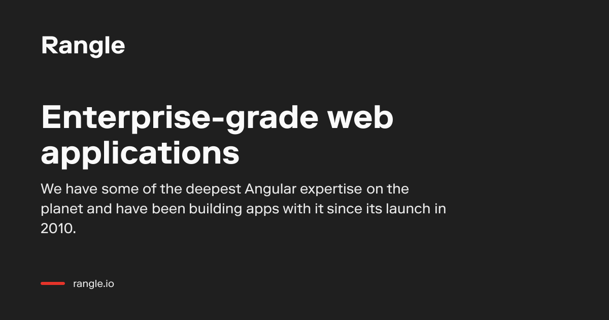 The World's Premier Angular Partner | Rangle