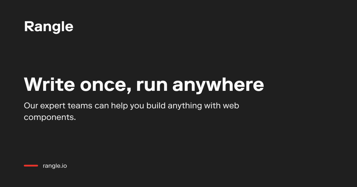 Web Components | Rangle | Rangle